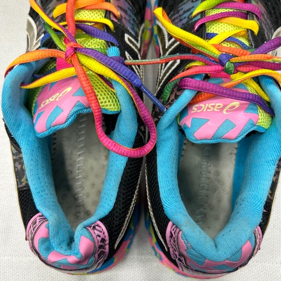 Asics Gel-Noosa Tri 8 Sneaker Womens 9.5 Running Shoes Neon MultiColor Triathlin - Picture 8 of 9